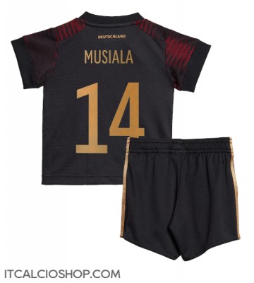 Germania Jamal Musiala #14 Seconda Maglia Bambino Mondiali 2022 Manica Corta (+ Pantaloni corti)